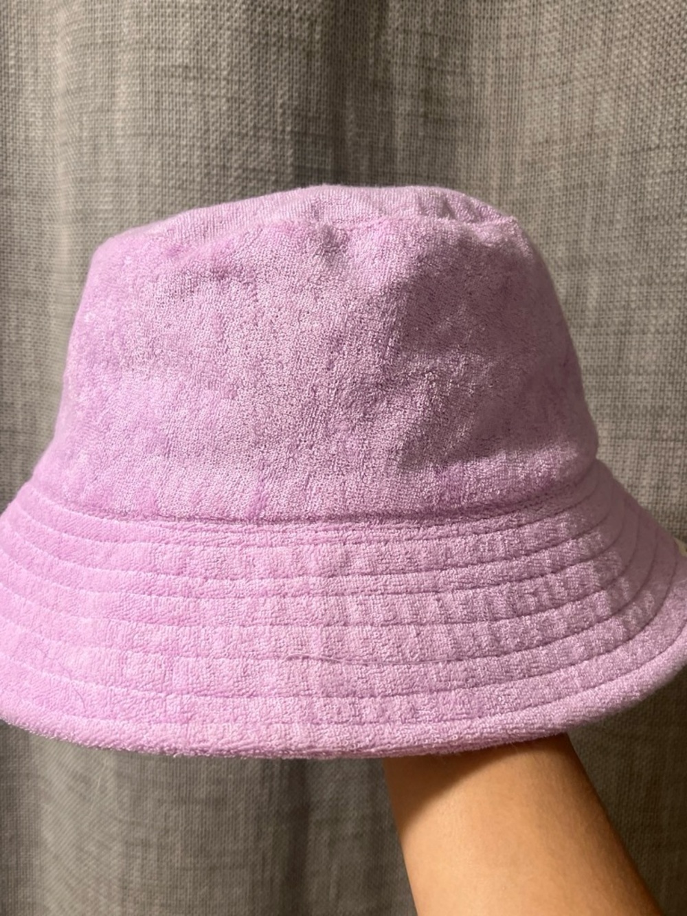 Purple Terry Cloth Bucket Hat